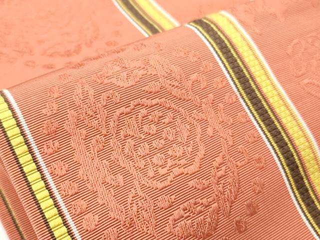 平和屋着物◎本場筑前博多織 半幅帯 花間道 正絹 逸品 CABH8582qe