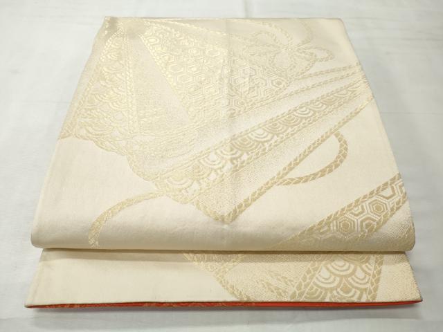 平和屋着物◎両面 全通柄袋帯 源氏物語 金糸 正絹 逸品 CABH8600qe