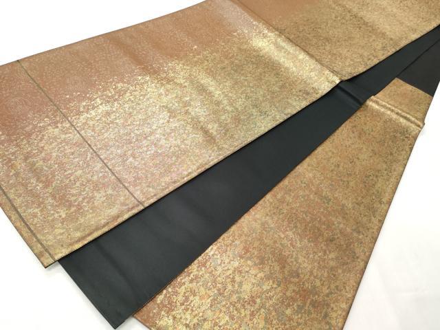 平和屋着物◎六通柄袋帯 草花文 引箔 正絹 逸品 CABH8629qe