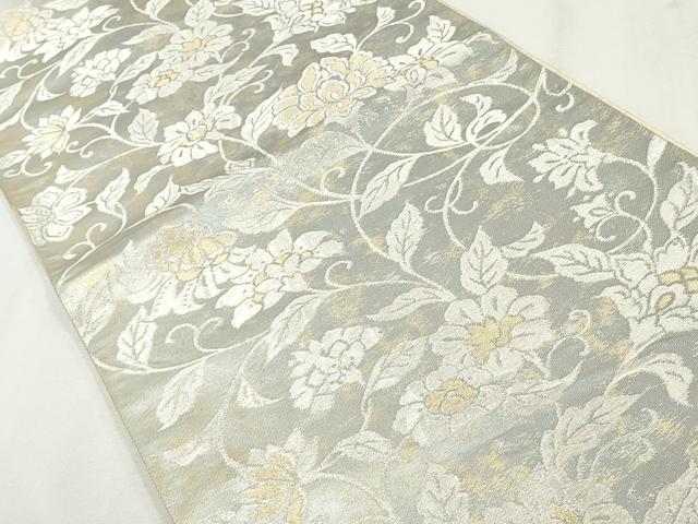 平和屋着物◎六通柄袋帯 唐草花文 金銀糸 正絹 逸品 CABH8684qe
