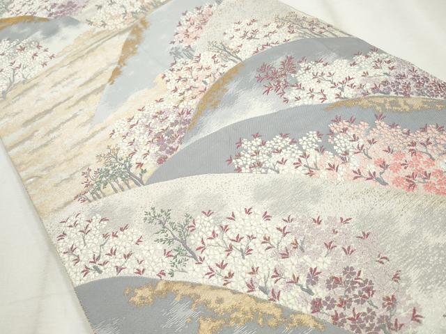 平和屋着物◎六通柄袋帯 唐織 春日の里 金銀糸 丸栄謹製 正絹 逸品 CABH8686qe
