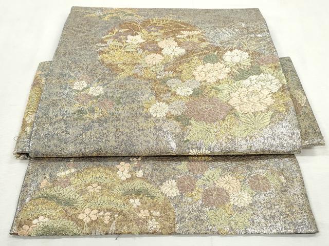 平和屋着物◎つけ帯 唐織 琳派絵図 麗花丸文 金銀糸 正絹 逸品 CABH8704qe