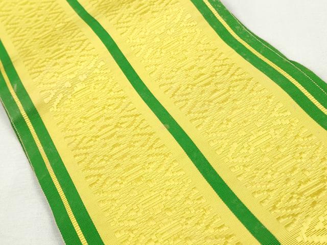 平和屋着物◎本場筑前博多織 半幅帯 献上 一重帯 正絹 逸品 未使用 CABH8716qe