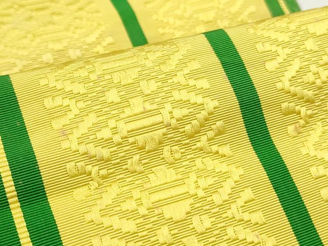 平和屋着物◎本場筑前博多織 半幅帯 献上 一重帯 正絹 逸品 未使用 CABH8716qe