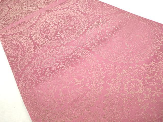 平和屋着物◎六通柄袋帯 狩猟花文 金糸 正絹 逸品 CABH8736qe