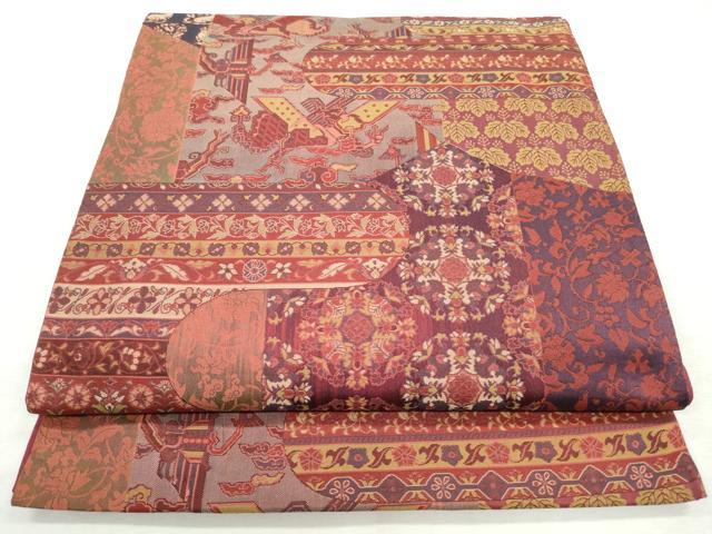 平和屋着物◎六通柄袋帯 花鳥文 正絹 逸品 CABH8749qe