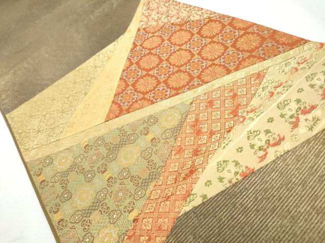 平和屋着物◎太鼓柄袋帯 切嵌 金糸 正絹 逸品 CABH8763qe