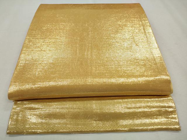 平和屋着物◎六通柄袋帯 霞文 金糸 正絹 逸品 CABH8775qe