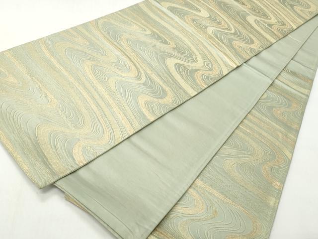 平和屋着物◎六通柄袋帯 流水文 金糸 正絹 逸品 CABH8794qe