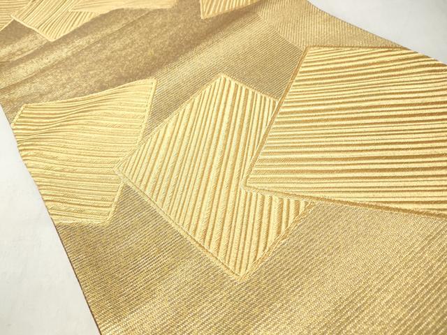 平和屋着物◎両面 全通柄袋帯 色紙重ね文 金糸 正絹 逸品 CABH8800qe