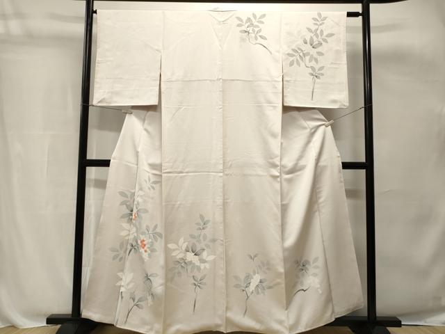 平和屋着物■訪問着 刺繍 葡萄枝葉文 正絹 逸品 CABH8807ev