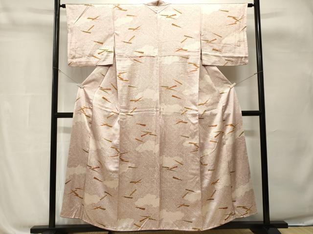 平和屋着物■上質な小紋 扇花文 寄せ小紋柄 正絹 逸品 CABH8815ev