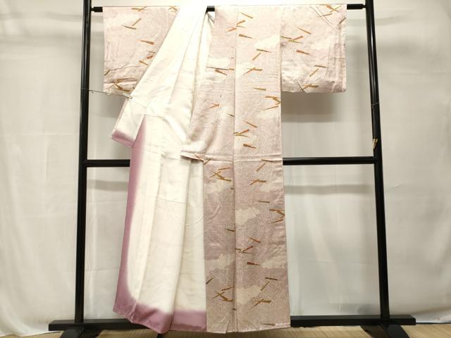 平和屋着物■上質な小紋 扇花文 寄せ小紋柄 正絹 逸品 CABH8815ev