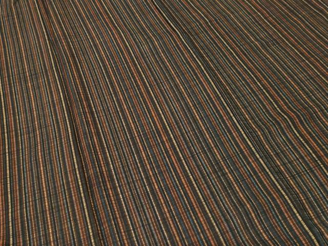 平和屋着物■上質な小紋 縞 正絹 逸品 CABH8827ev