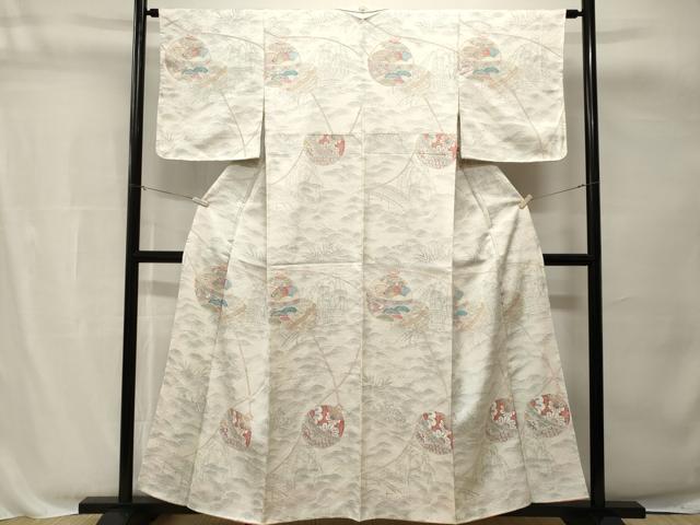 平和屋着物■訪問着 鈴草花文 流水文 暈し染め 正絹 逸品 CABH8830ev