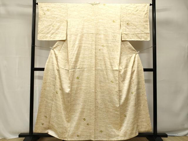 平和屋着物■上質な小紋 枝松葉文 暈し染め 金彩 正絹 逸品 CABH8831ev