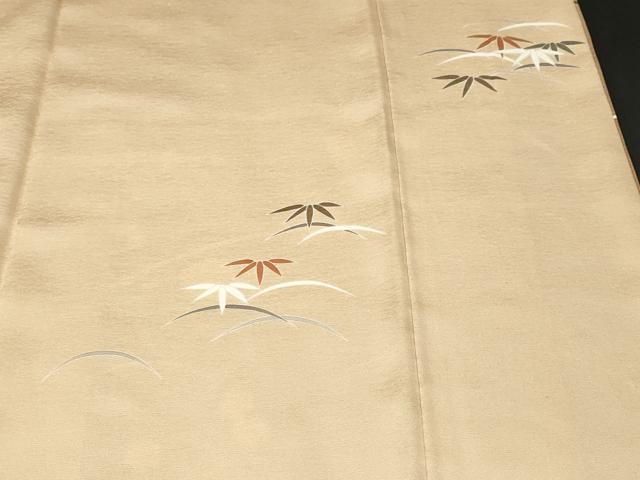 平和屋着物■訪問着 駒刺繍 芝草松竹梅花文 暈し染め 金彩 正絹 逸品 CABH8836ev
