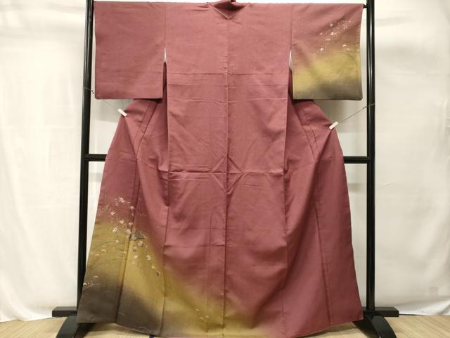 平和屋着物■訪問着 花筏枝花文 暈し染め 金彩 やまと誂製 正絹 逸品 CABH8837ev