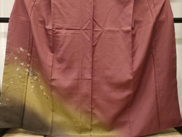 平和屋着物■訪問着 花筏枝花文 暈し染め 金彩 やまと誂製 正絹 逸品 CABH8837ev
