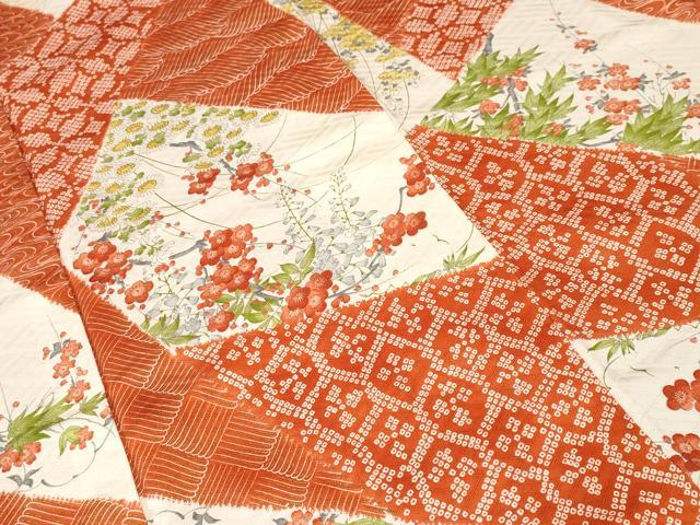 平和屋着物■上質な小紋 吉祥枝梅花文 金彩 正絹 逸品 CABH8840ev