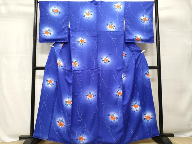 平和屋着物■上質な小紋 枝花文 暈し染め 正絹 逸品 CABH8861ev
