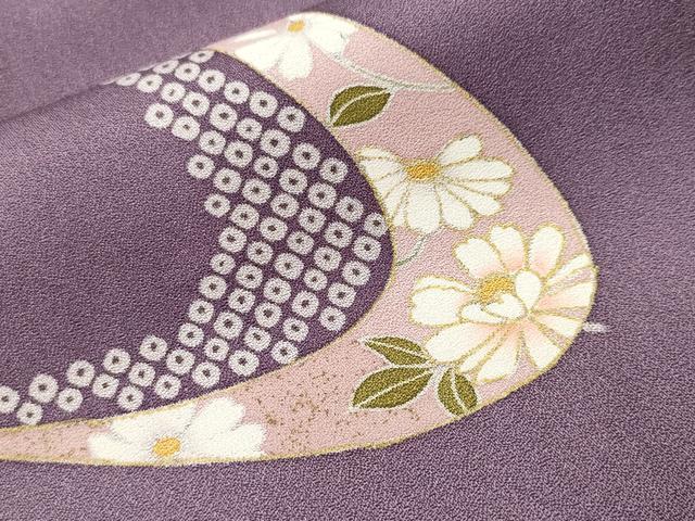平和屋着物■訪問着 駒刺繍 流水花文 金彩 正絹 逸品 CABH8869ev