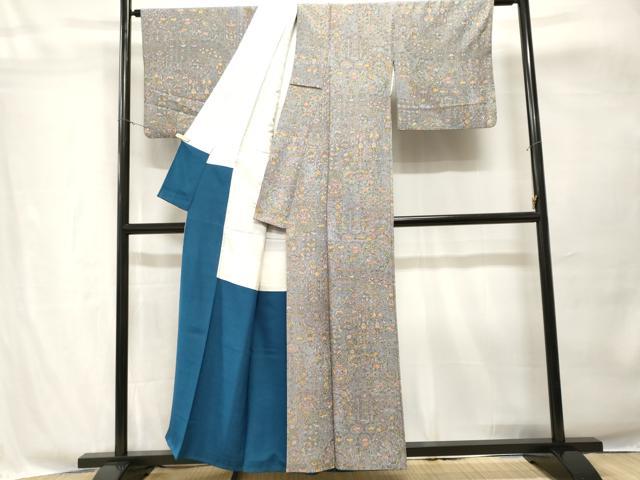 平和屋着物■上質な小紋 花蝶文 正絹 逸品 CABH8884ev
