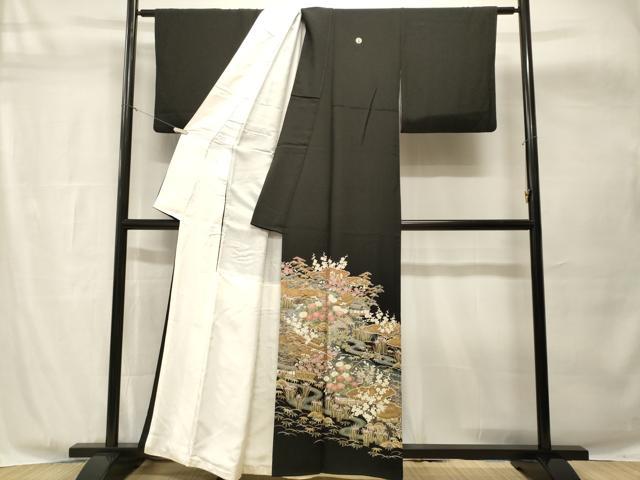 平和屋着物■豪華黒留袖 作家物 松竹梅 御所解文 暈し染め 金彩 正絹 逸品 CABH8900ev