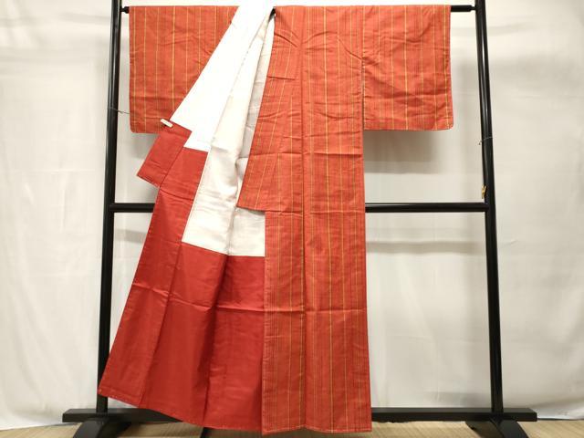 平和屋着物■上質な紬 間道 正絹 逸品 未使用 CABH8902ev