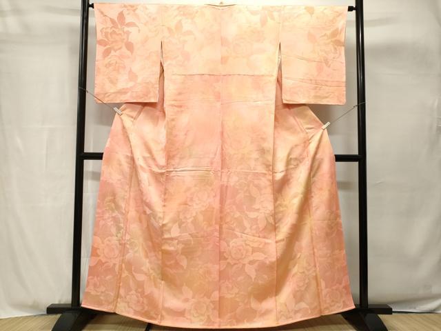 平和屋着物■上質な小紋 草花文 暈し染め 正絹 逸品 CABH8921ev