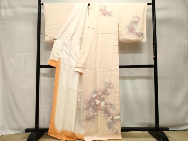 平和屋着物■訪問着 枝花文 暈し染め 正絹 逸品 CABH8922ev