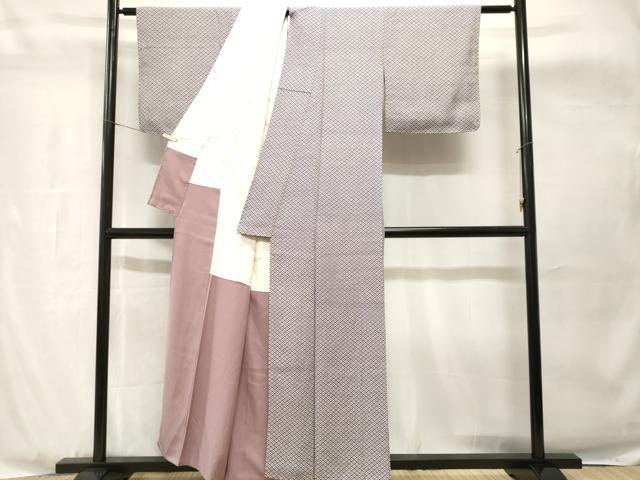平和屋着物■江戸小紋 花菱小紋柄 正絹 逸品 CABH8926ev
