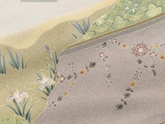 平和屋着物■豪華色留 道長地紙花文 暈し染め 正絹 逸品 CABH8930ev