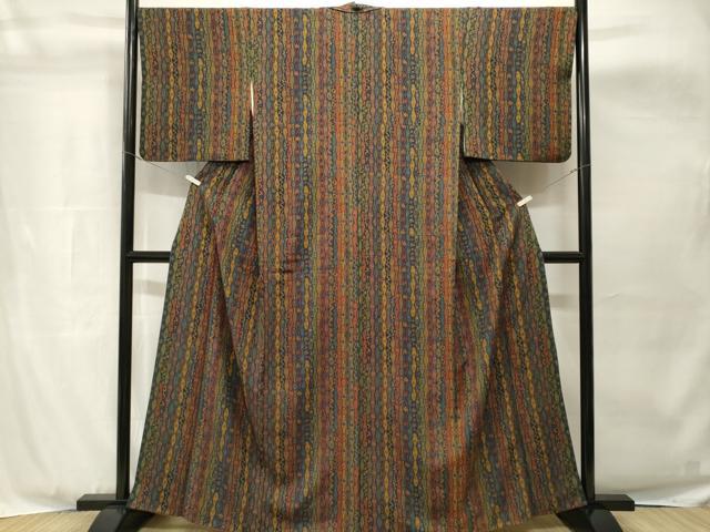 平和屋着物■上質な小紋 立涌花文 正絹 逸品 CABH8935ev