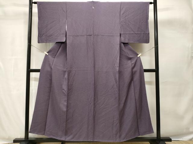 平和屋着物■上質な色無地 霞地紋 青紫色 正絹 逸品 CABH8937ev
