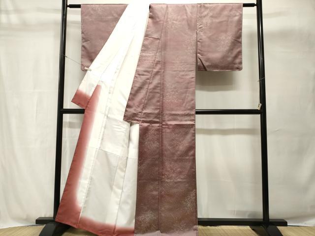 平和屋着物■上質な小紋 草花文 暈し染め 洗える着物 未使用 CABH8947ev