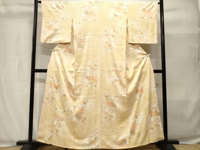 平和屋着物■上質な小紋 流水花籠文 正絹 逸品 CABH8968ev