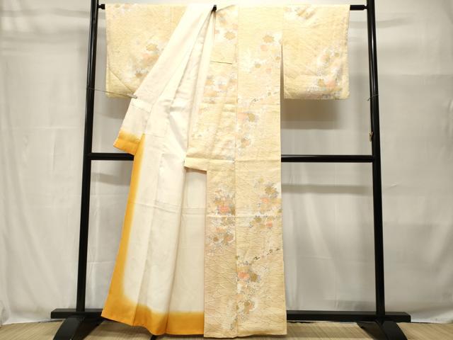 平和屋着物■上質な小紋 流水花籠文 正絹 逸品 CABH8968ev