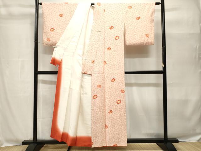 平和屋着物■上質な小紋 舞花文 高島屋扱い 正絹 逸品 CABH8971ev