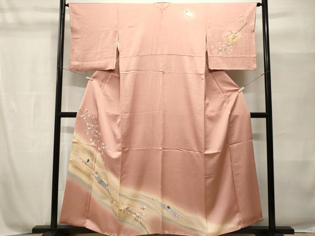 平和屋着物■訪問着 人物風景文 暈し染め 金彩 正絹 逸品 CABH8989ev