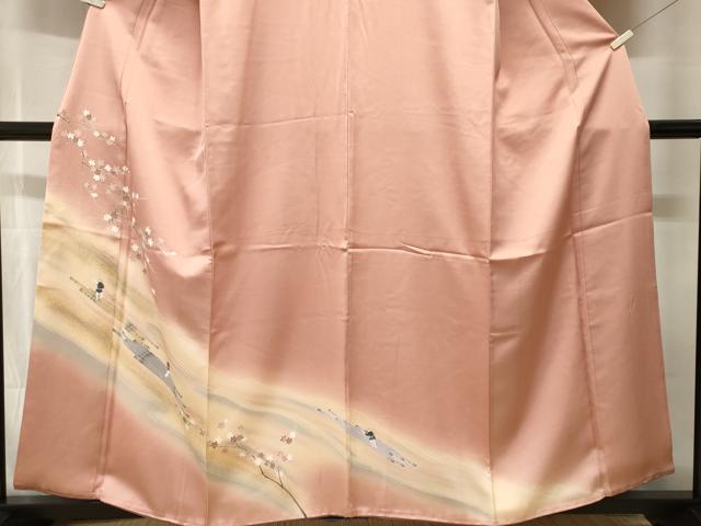 平和屋着物■訪問着 人物風景文 暈し染め 金彩 正絹 逸品 CABH8989ev