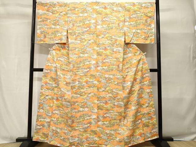 平和屋着物■上質な小紋 雲重ね人物風景文 正絹 逸品 CABH8997ev