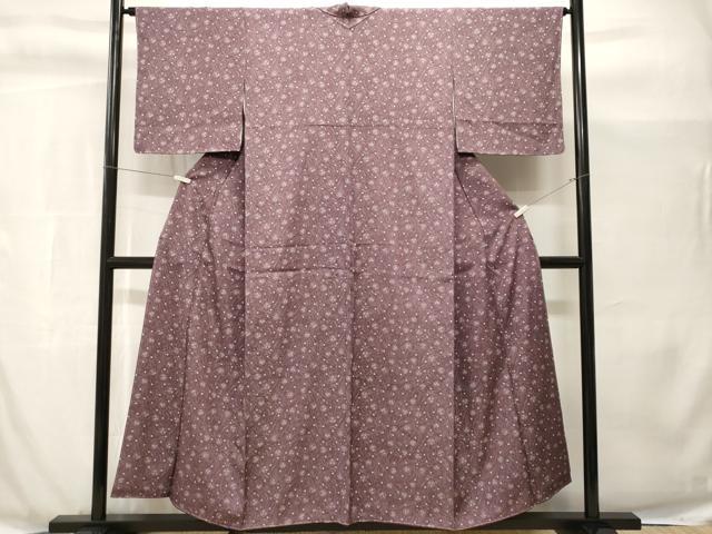 平和屋着物■上質な小紋 舞花丸文 正絹 逸品 CABH9009ev