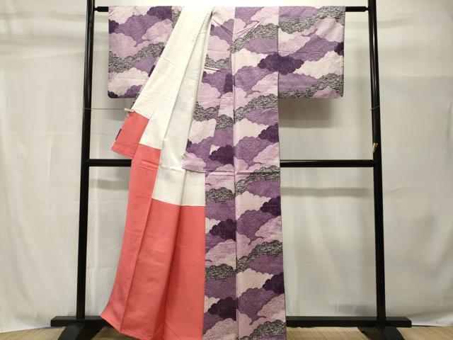 平和屋着物■本場染大島紬 雲重ね吉祥文 正絹 逸品 CABH9011ev