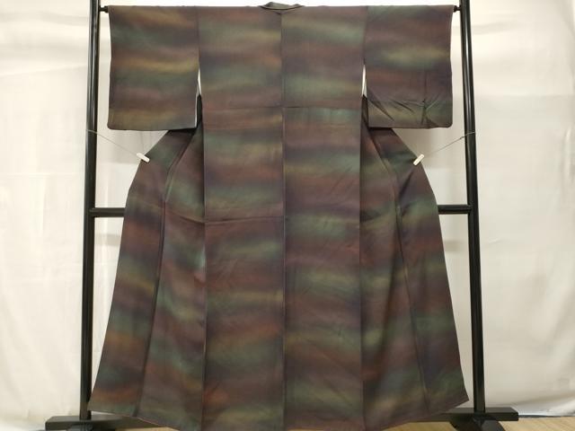 平和屋着物■上質な小紋 霞文 暈し染め 正絹 逸品 CABH9013ev