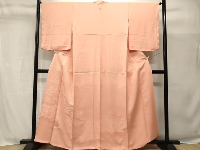 平和屋着物■訪問着 色無地 風景地紋 一斤染色 正絹 逸品 未使用 CABH9025ev