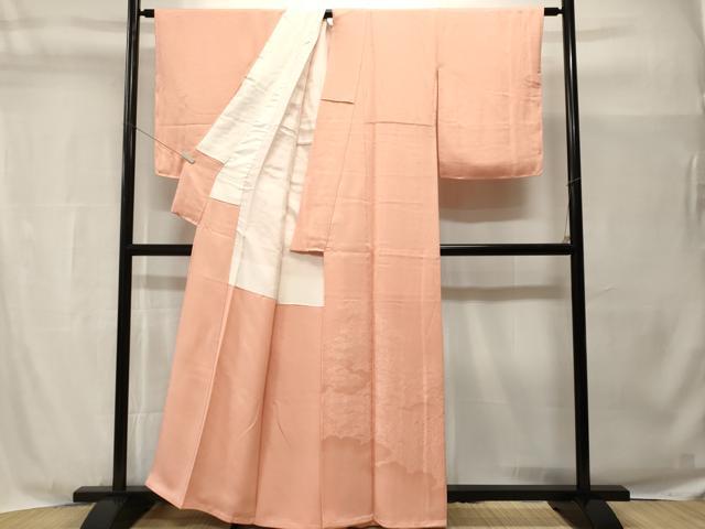 平和屋着物■訪問着 色無地 風景地紋 一斤染色 正絹 逸品 未使用 CABH9025ev