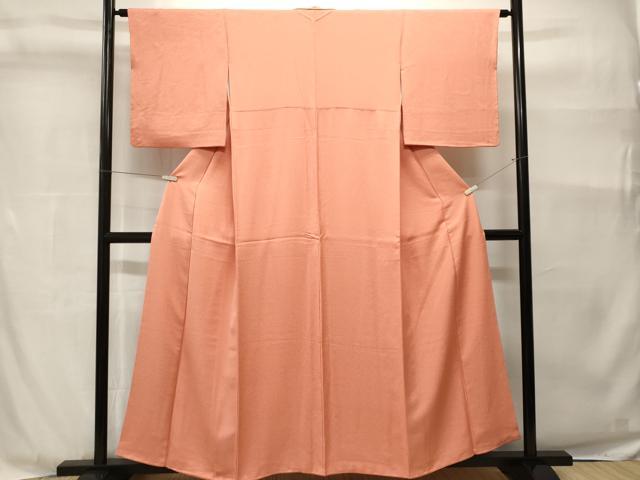 平和屋着物■上質な色無地 菊地紋 深支子色 正絹 逸品 CABH9027ev