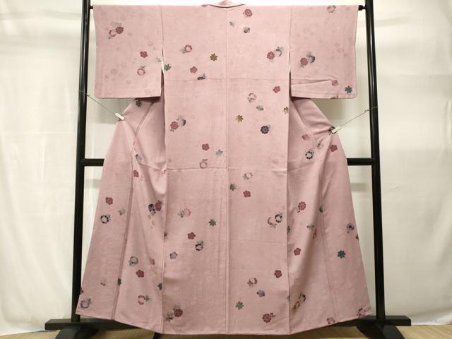 平和屋着物■上質な小紋 型染め 舞花文 正絹 逸品 CABH9059ev