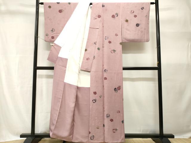 平和屋着物■上質な小紋 型染め 舞花文 正絹 逸品 CABH9059ev